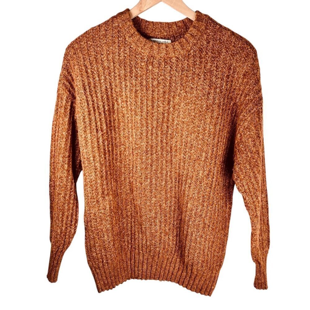 American Eagle Size Small Oversized Sweater Knit Orange